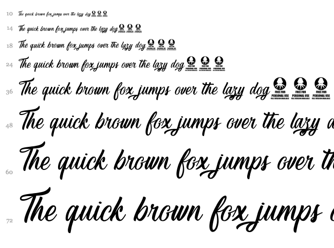 Lovely Quotes font waterfall